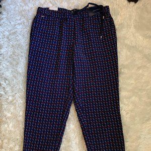 Navy Straight-Leg Pants, Size 8